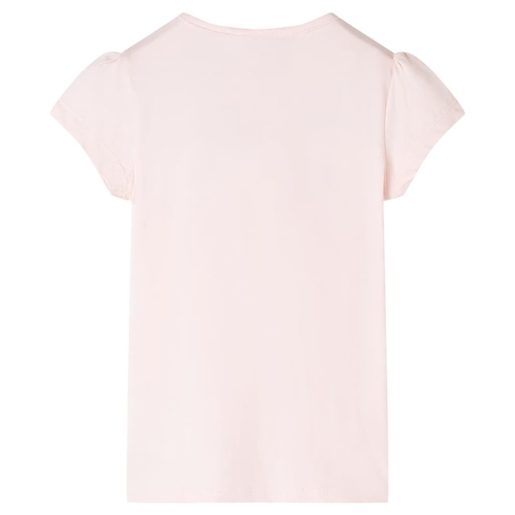 Maglietta da Bambina Rosa Tenue 116 vidaXL