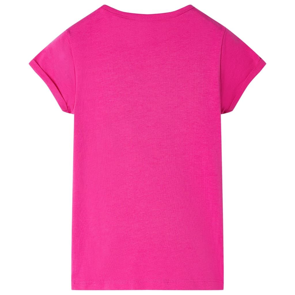 Maglietta da Bambina Rosa Scuro 128 vidaXL