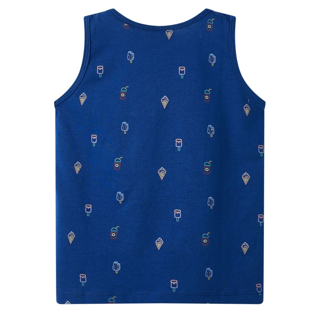 Canotta da Bambino Blu Scuro 140 vidaXL
