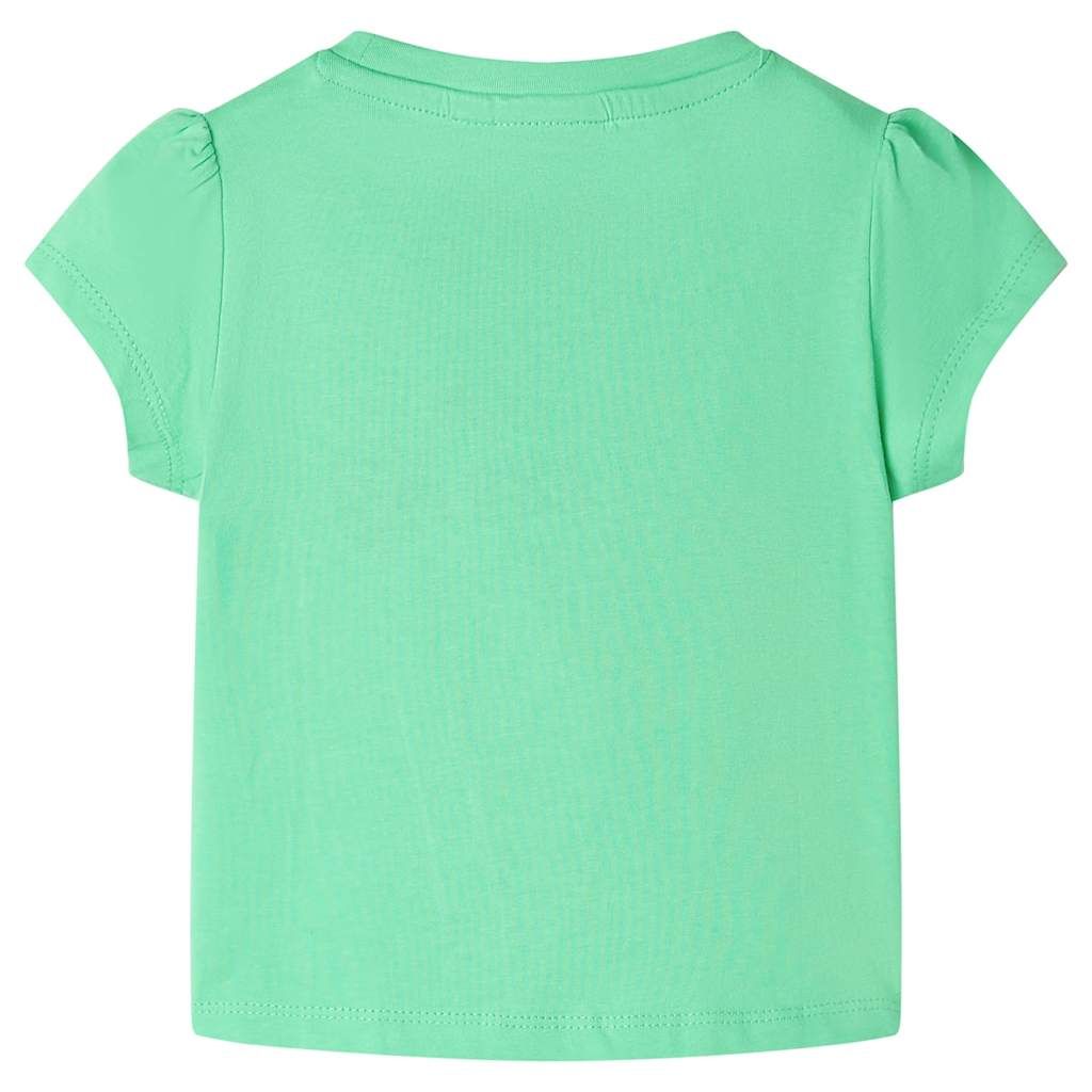 Maglietta da Bambino Verde Chiaro 128 vidaXL