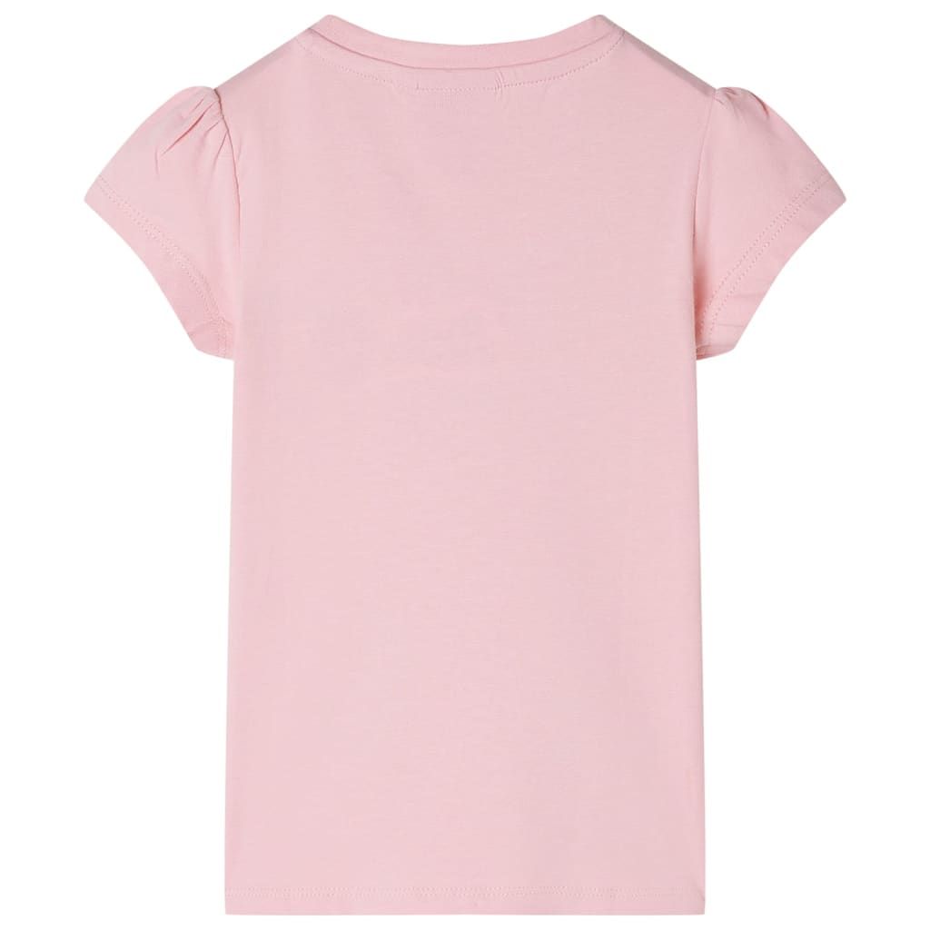 Maglietta da Bambina Rosa Chiaro 116 vidaXL
