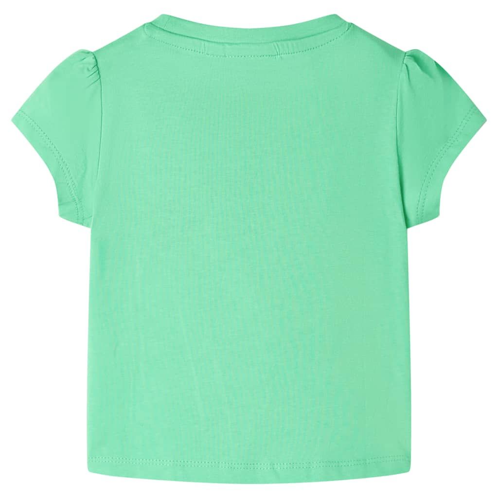 Maglietta da Bambino Verde Chiaro 104 vidaXL