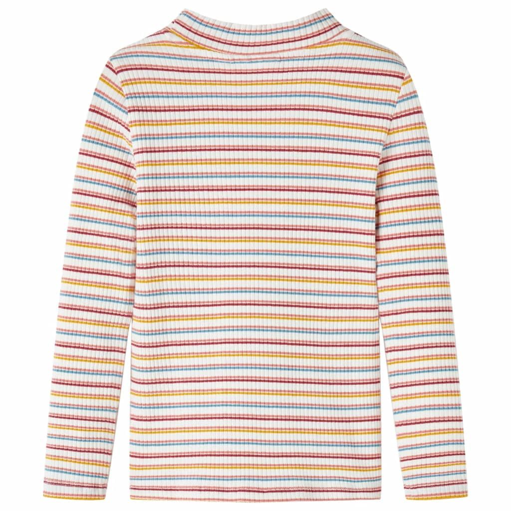 Maglietta da Bambina Maniche Lunghe a Lupetto Ecru 116 vidaXL