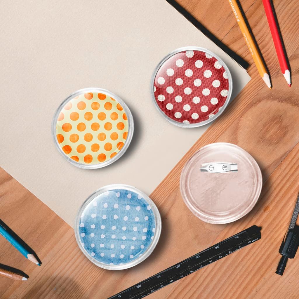 Bottoni per Badge con Spilla 100 Set in Acrilico 58 mm vidaXL