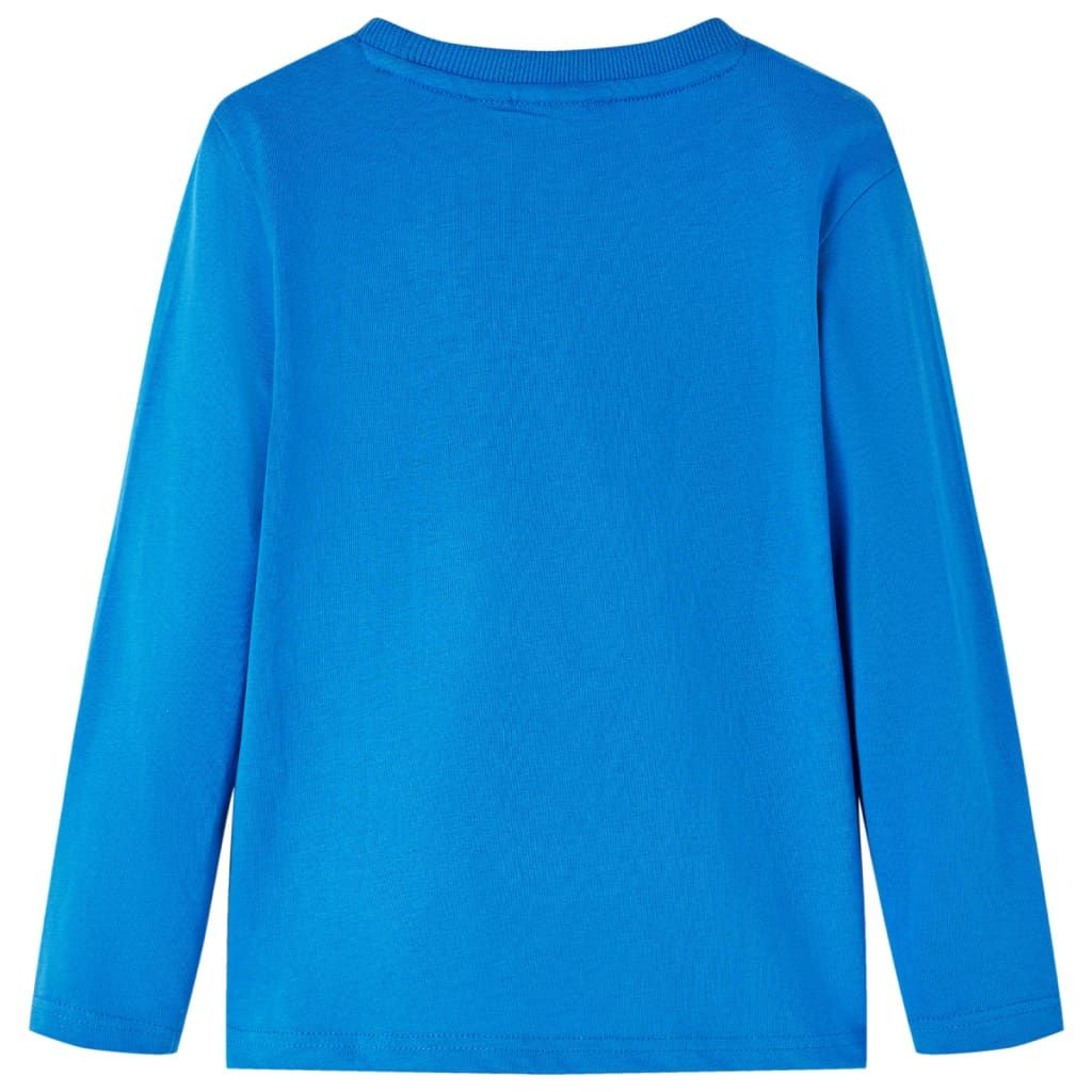 Maglietta per Bambini a Maniche Lunghe Blu Cobalto 128 vidaXL