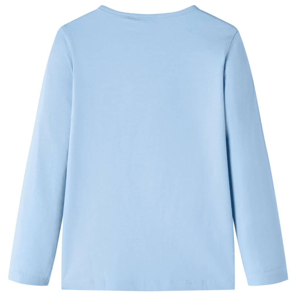 Maglietta per Bambini a Maniche Lunghe Blu Chiaro 140 vidaXL