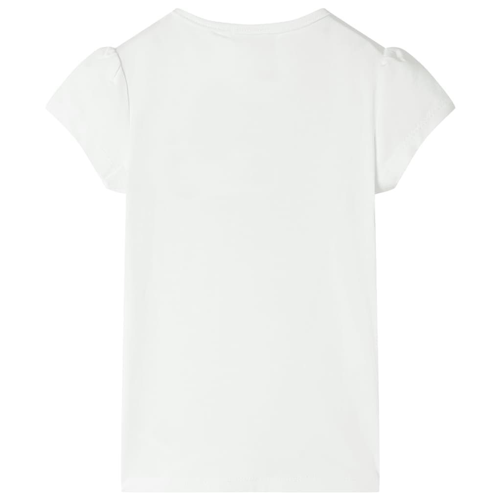 Maglietta da Bambina Ecru 116 vidaXL