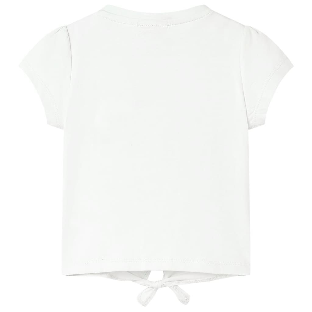 Maglietta per Bambini Ecru 104 vidaXL