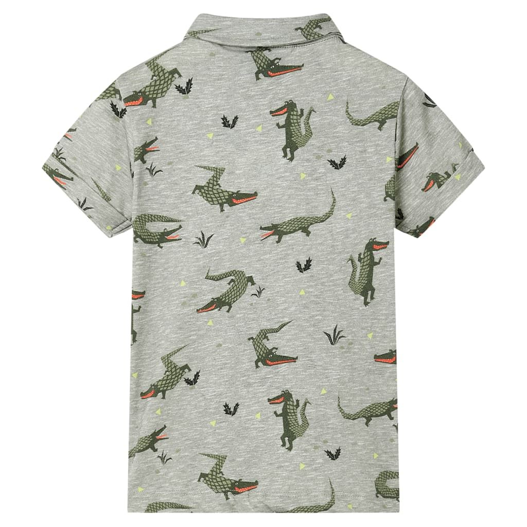 Camicia da Bambino Cachi Chiaro Mélange 116 vidaXL