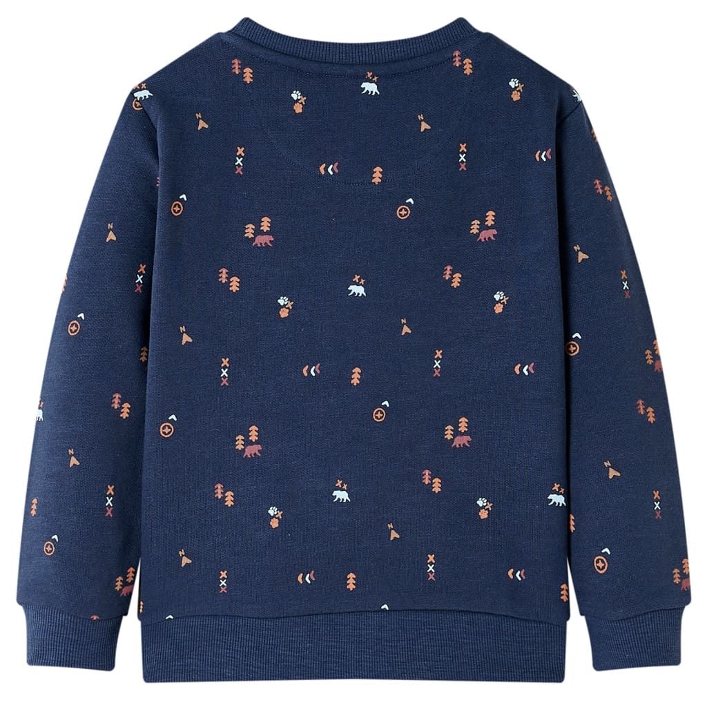 Felpa da Bambino Blu Marino Mélange 116 vidaXL