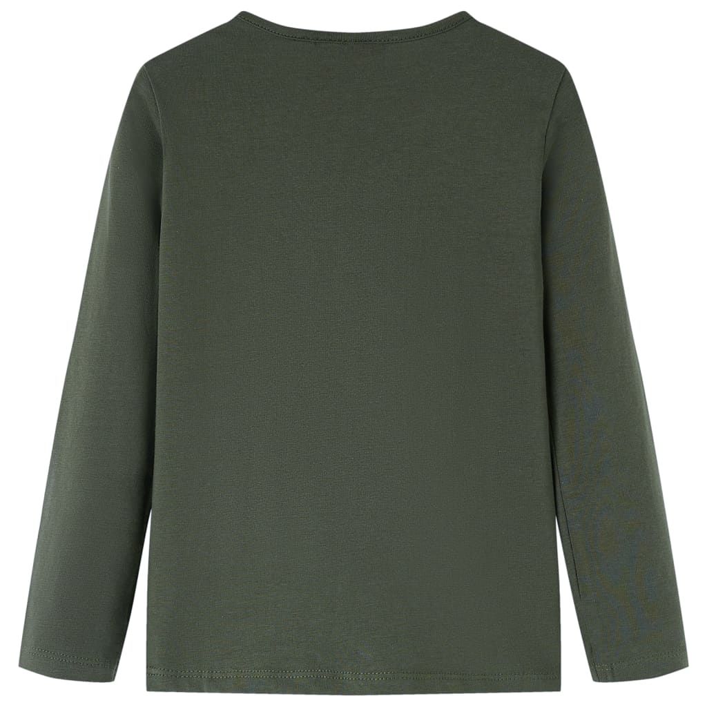 Maglietta da Bambina a Maniche Lunghe Khaki 104 vidaXL