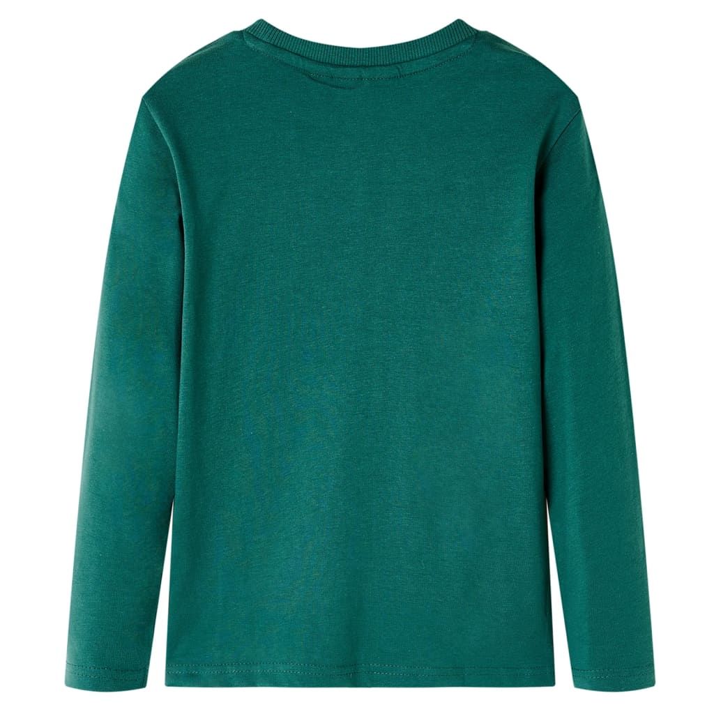 Maglietta per Bambini Maniche Lunghe Verde 128 vidaXL