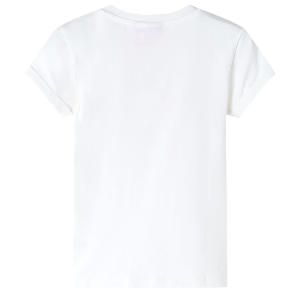 Maglietta da Bambina Ecru 116 vidaXL