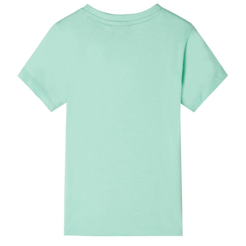 Maglietta da Bambino Maniche Corte Verde Chiaro 128 vidaXL
