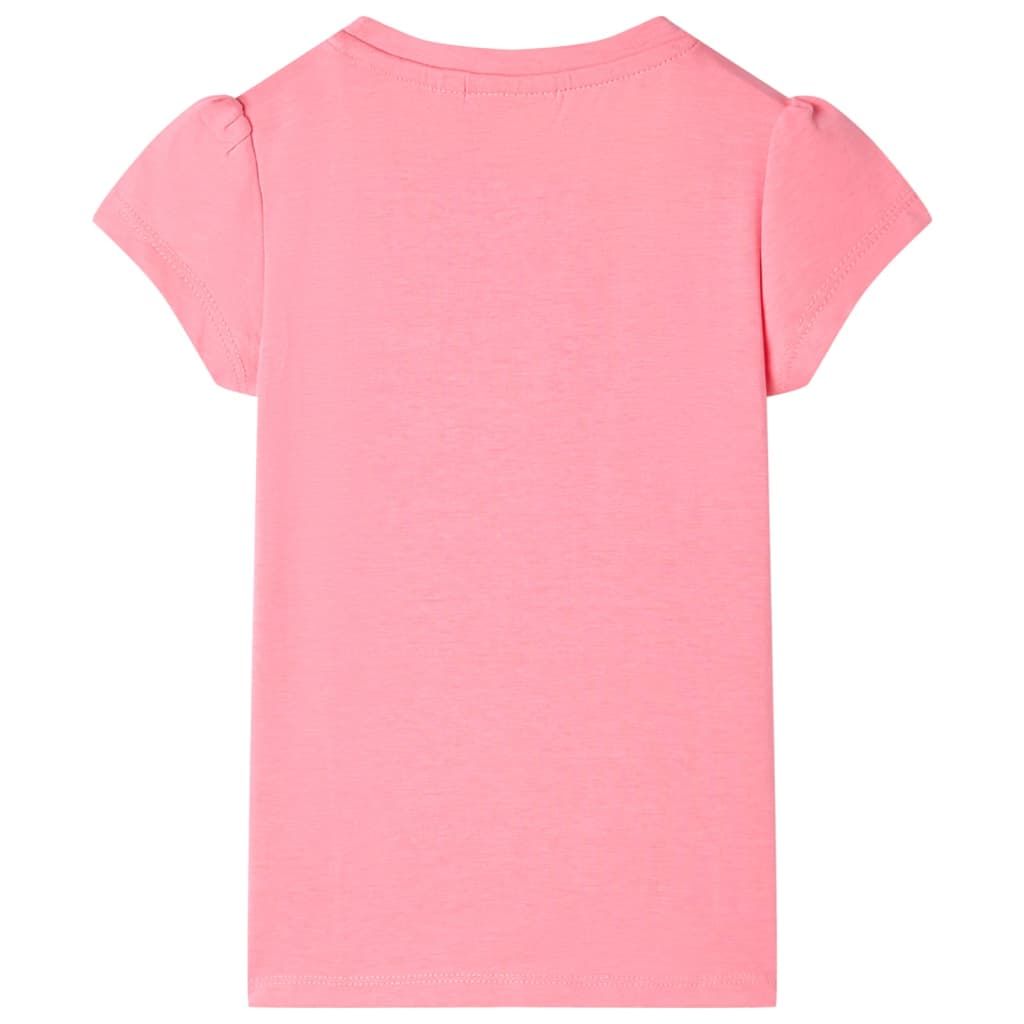 Maglietta da Bambina Rosa Neon 128 vidaXL