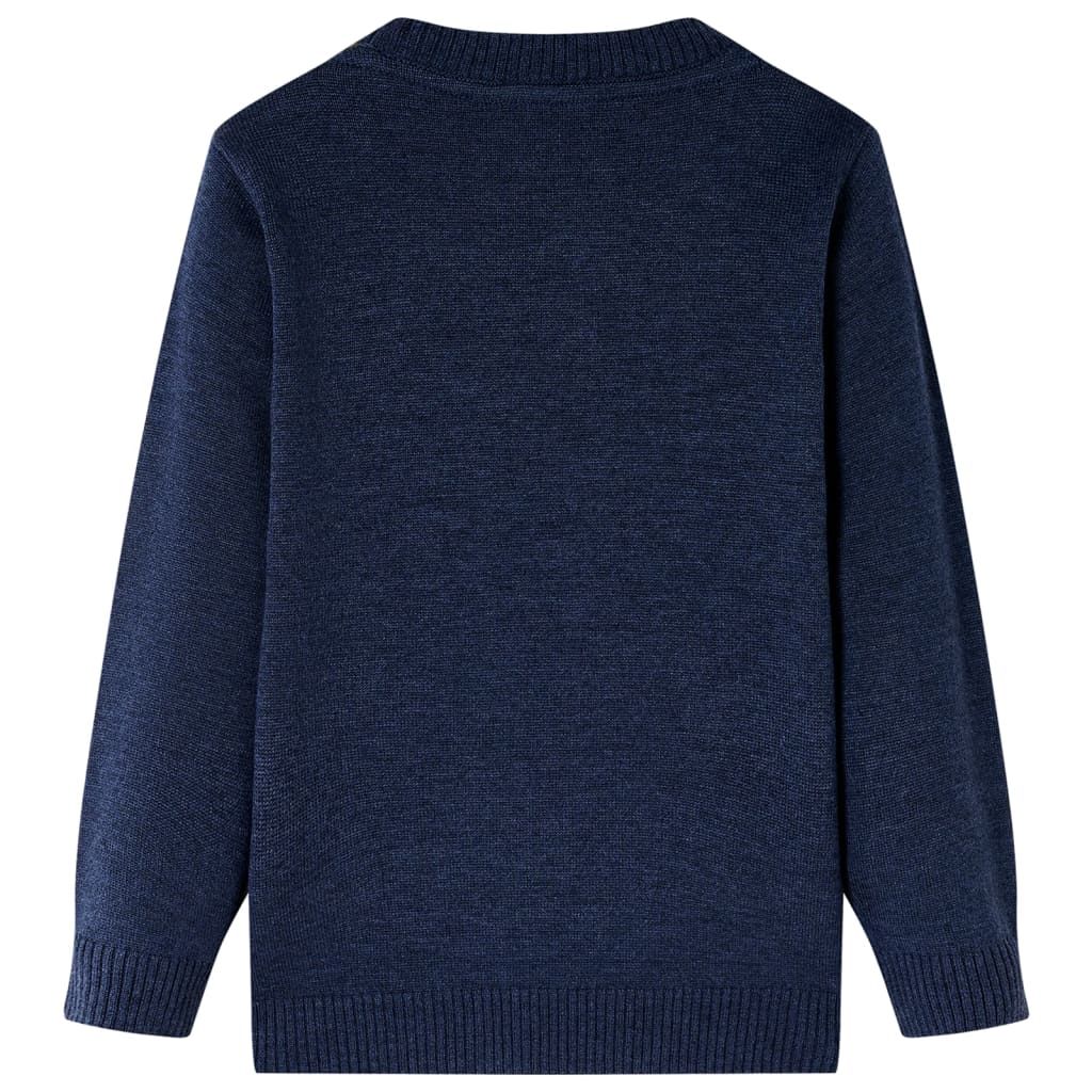 Maglione per Bambini Lavorato a Maglia Blu Marino 116 vidaXL