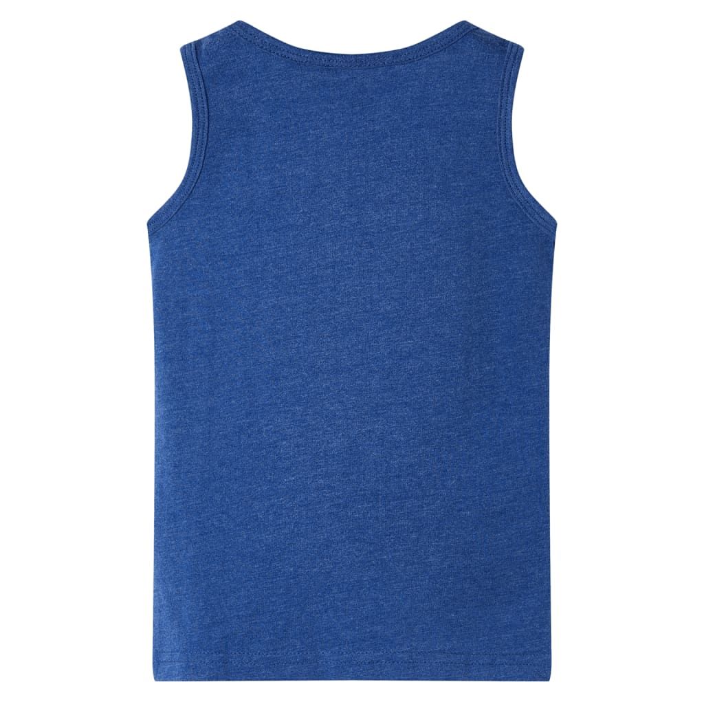 Canotta da Bambino Blu Scuro Mélange 104 vidaXL