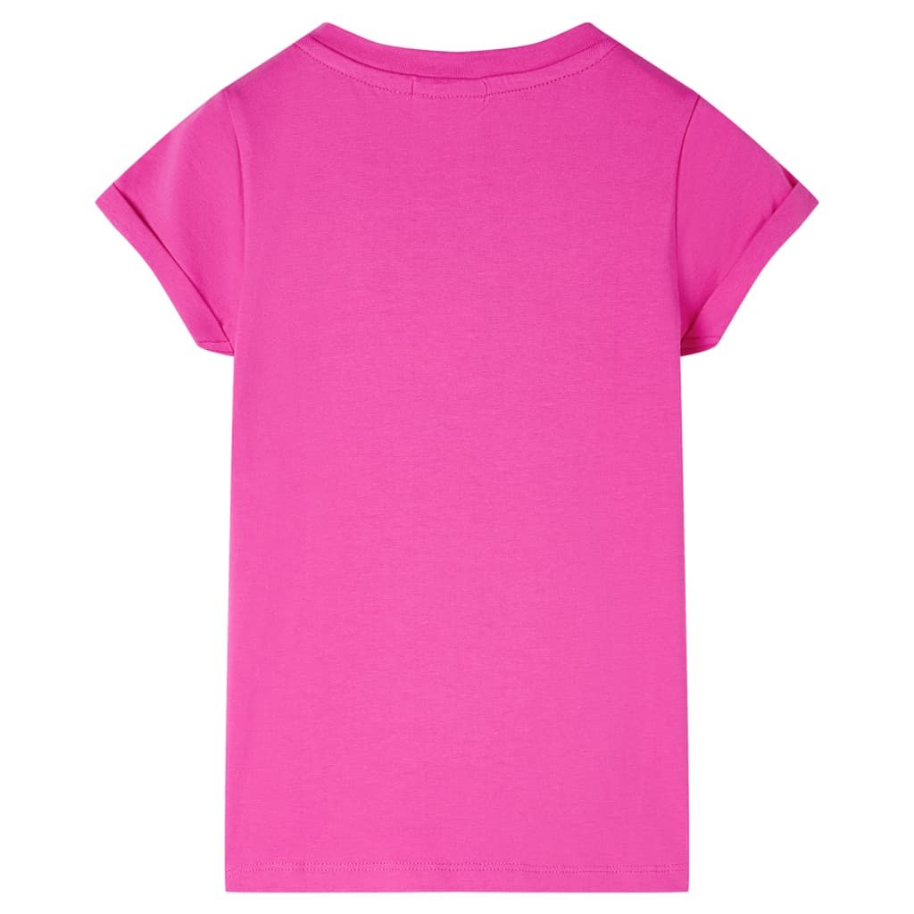 Maglietta da Bambina Rosa Scuro 116 vidaXL