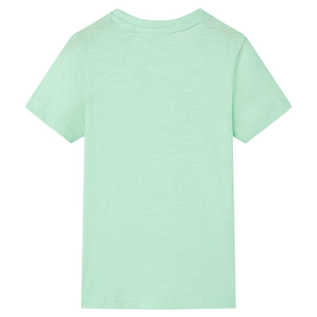 Maglietta da Bambino Verde Chiaro 128 vidaXL