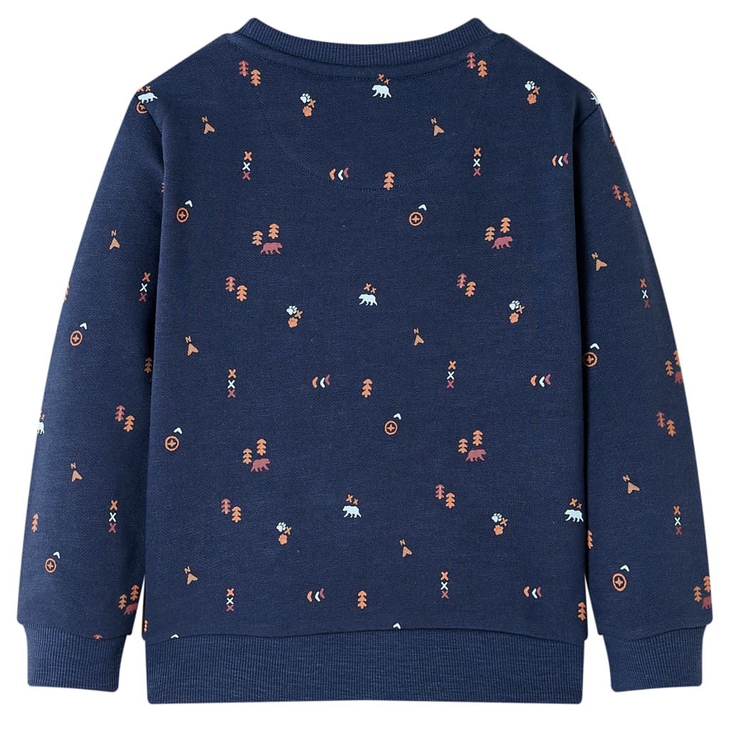 Felpa da Bambino Blu Marino Mélange 92 vidaXL