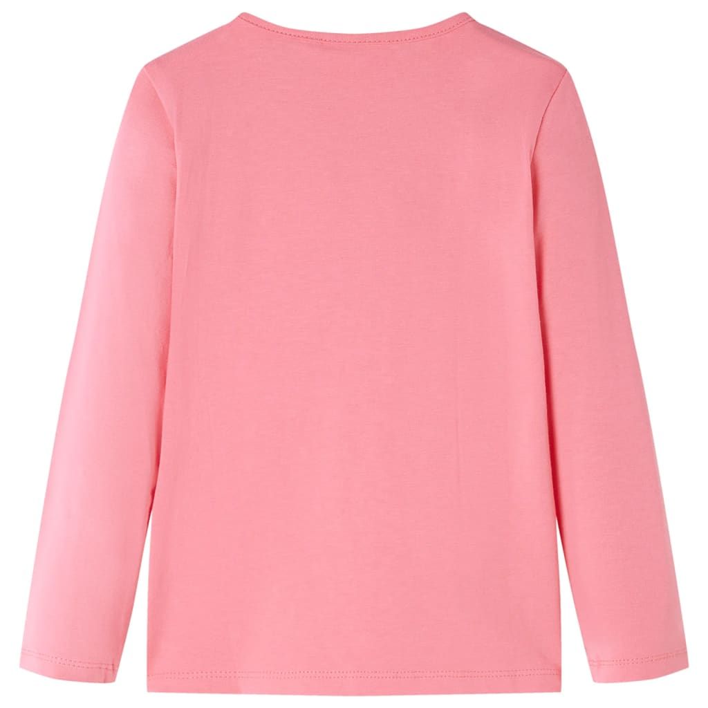 Maglietta da Bambina a Maniche Lunghe Gatto Rosa 128 vidaXL