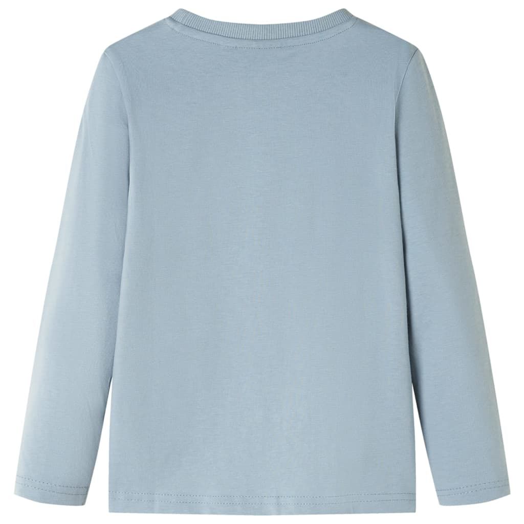 Maglietta da Bambino a Maniche Lunghe Azzurra 116 vidaXL