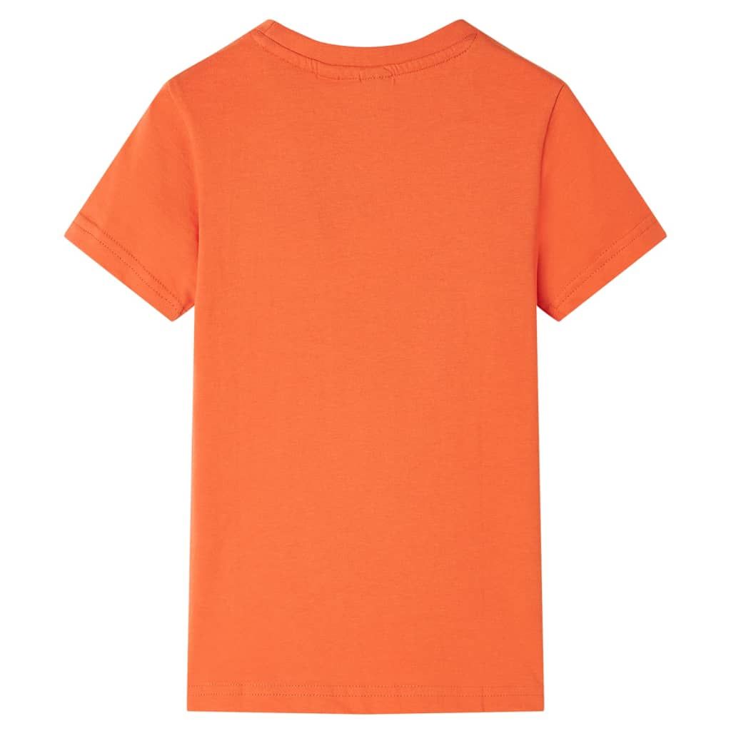 Maglietta per Bambini Arancione Brillante 104 vidaXL