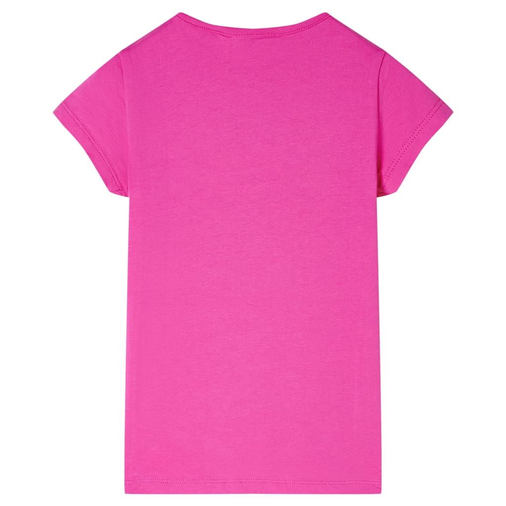 Maglietta da Bambina Rosa Scuro 104 vidaXL