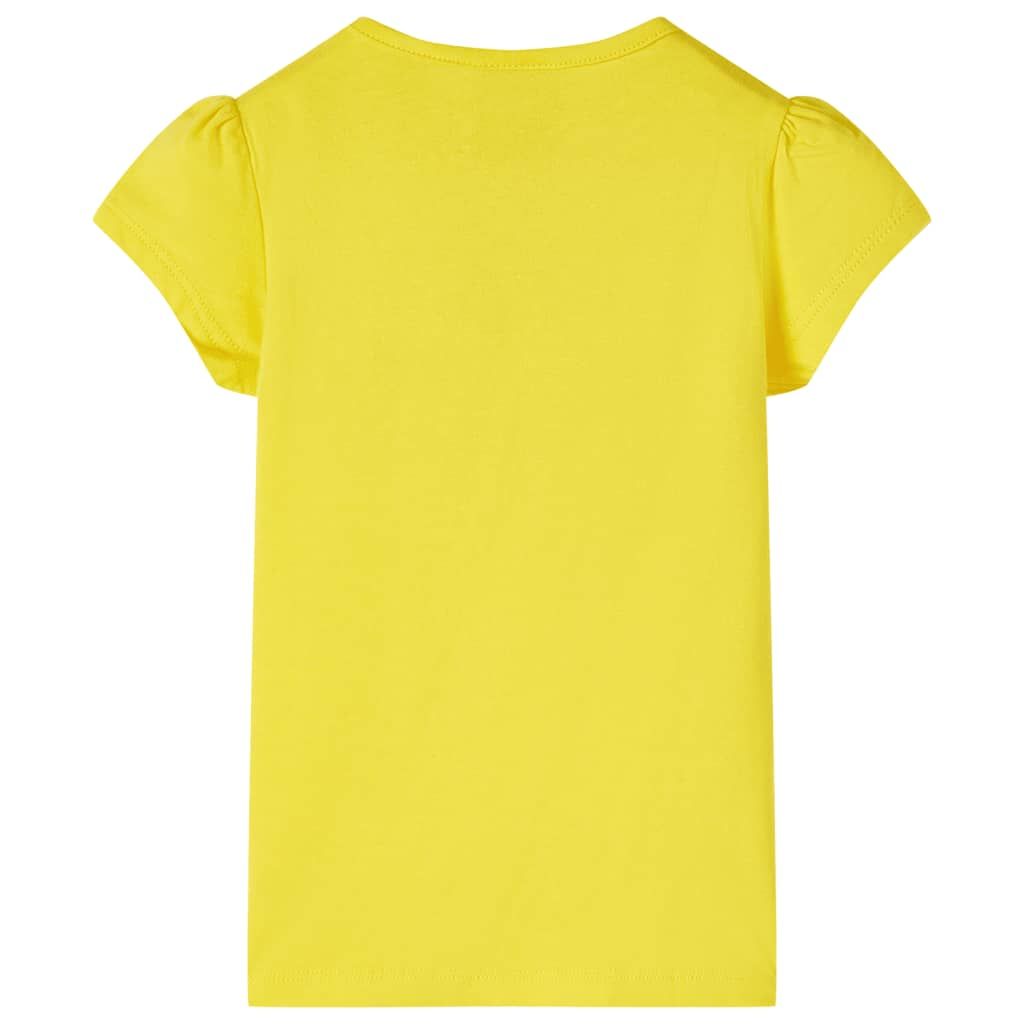 Maglietta da Bambina Gialla 116 vidaXL