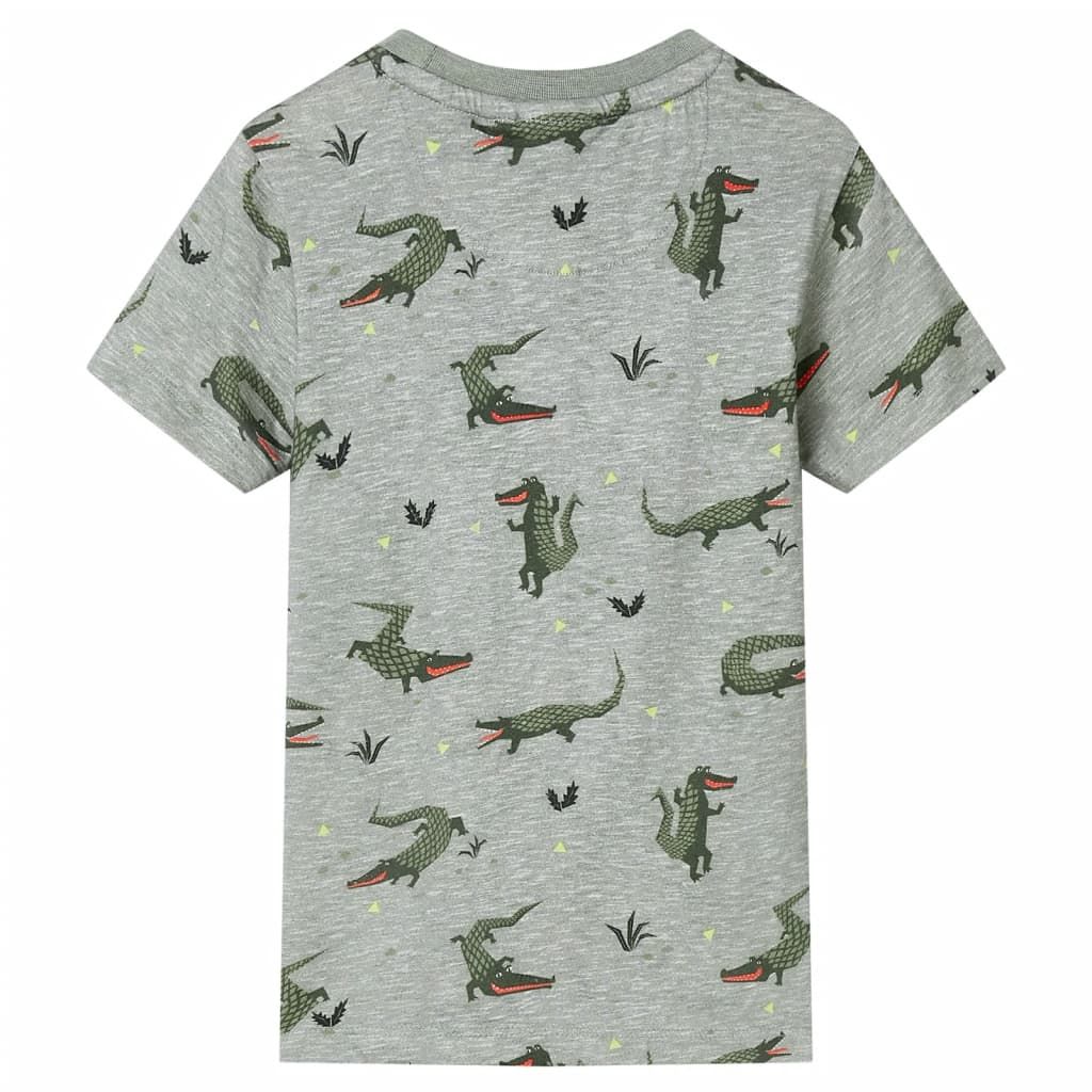 Maglietta da Bambino Cachi Chiaro Mélange 140 vidaXL