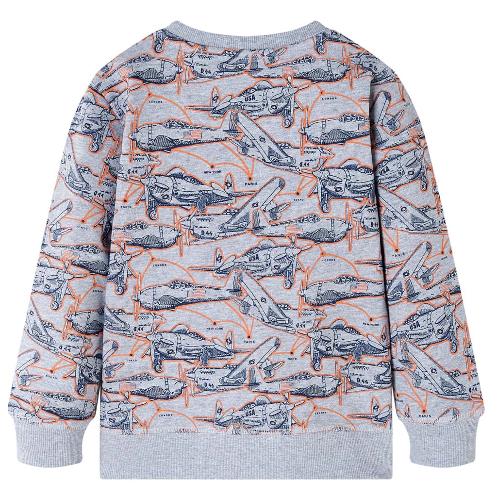 Felpa per Bambini Grigio Mélange 116 vidaXL