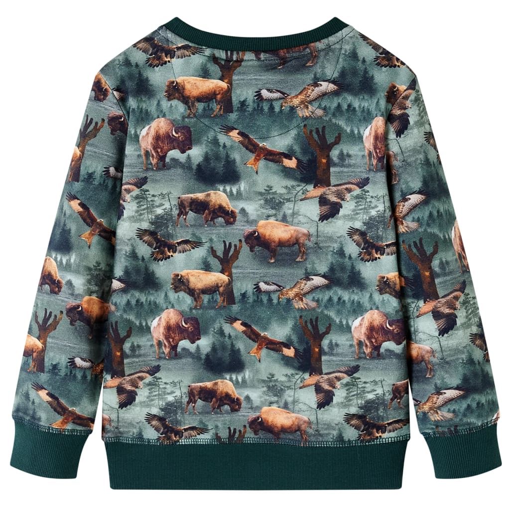 Felpa per Bambini Verde Scuro 116 vidaXL