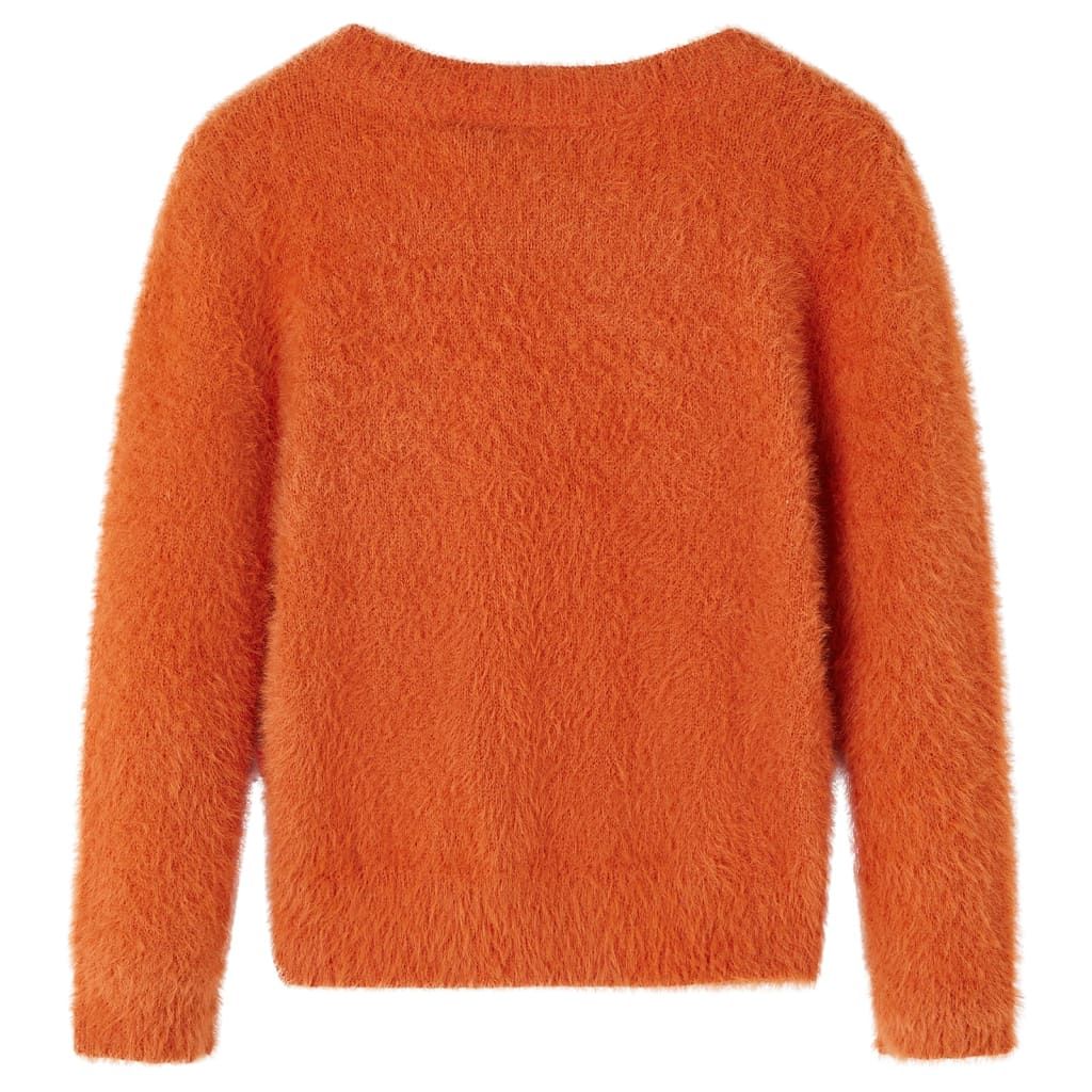 Maglione per Bambini Lavorato a Mano Arancione Bruciato 128 vidaXL