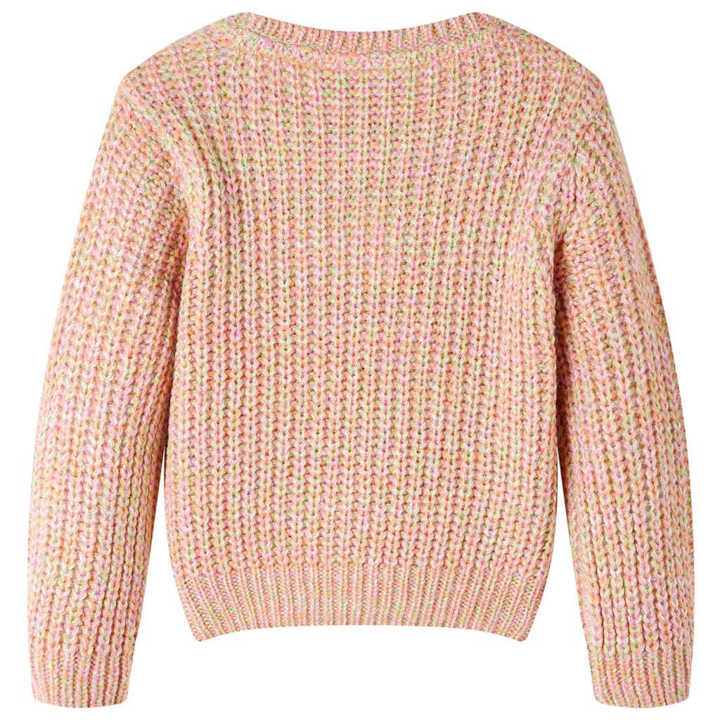 Maglione da Bambina Lavorato a Maglia Rosa Tenue 92 vidaXL