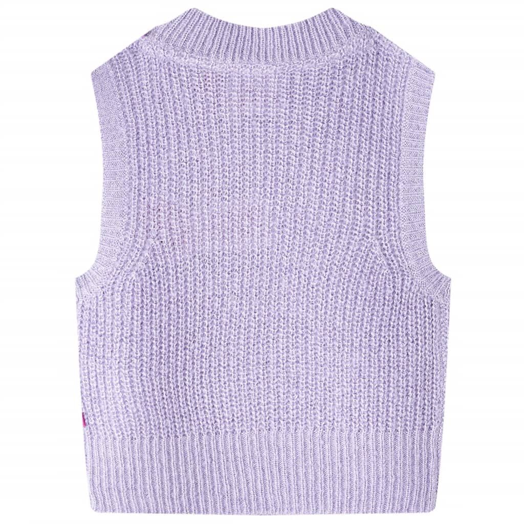 Gilet da Bambina Lavorato a Maglia Lilla Chiaro 128 vidaXL
