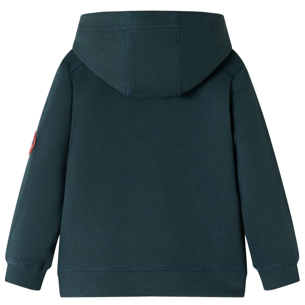 Felpa con Cappuccio per Bambini Verde Scuro 104 vidaXL