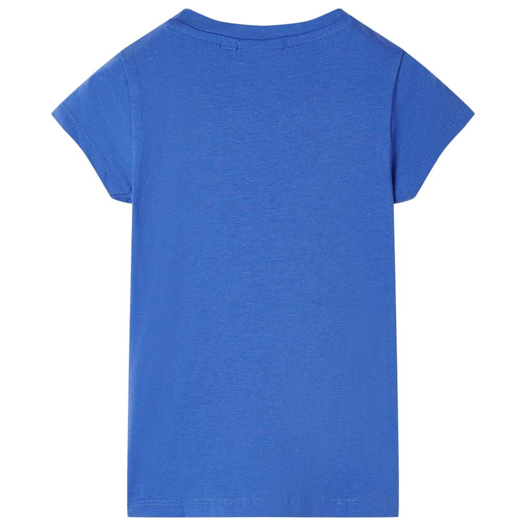 Maglietta da Bambina Blu Cobalto 128 vidaXL