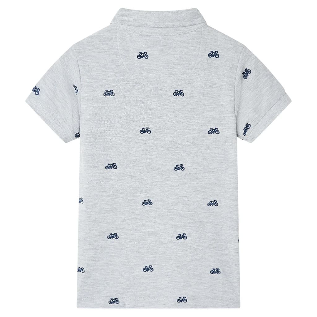 Polo per Bambini Grigio Mélange 116 vidaXL
