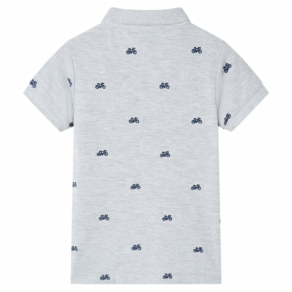 Polo per Bambini Grigio Mélange 92 vidaXL