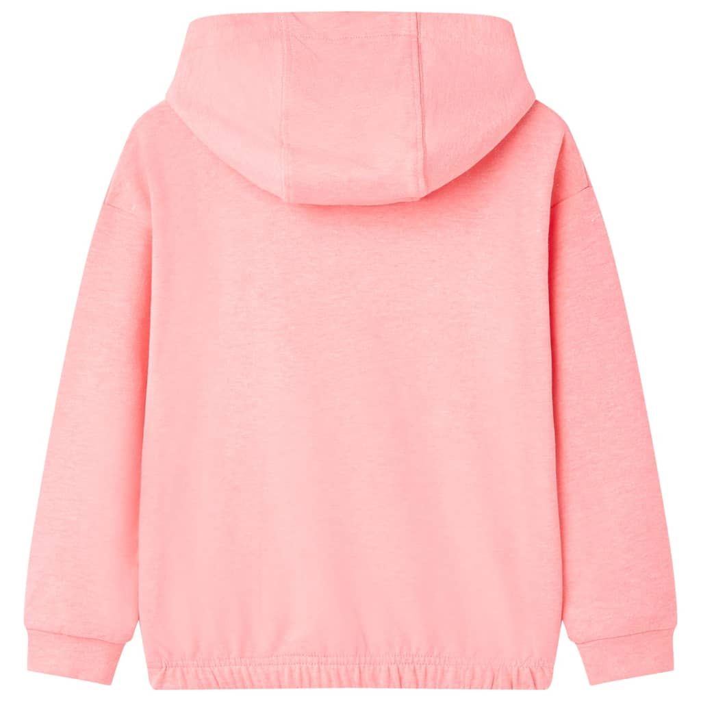 Felpa con Cappuccio da Bambina Rosa Brillante 104 vidaXL