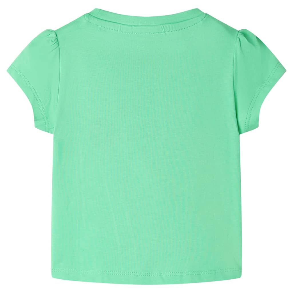 Maglietta da Bambino Verde Chiaro 116 vidaXL