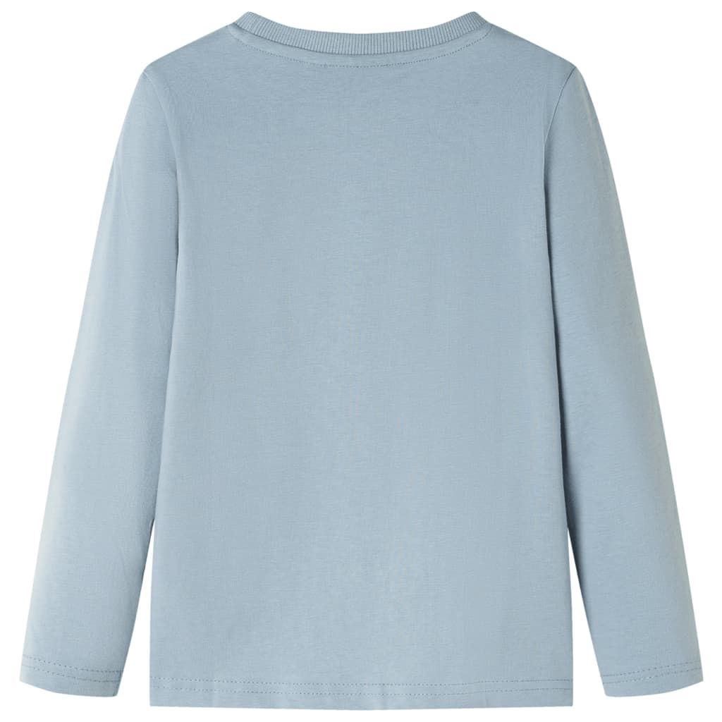 Maglietta da Bambino a Maniche Lunghe Azzurra 92 vidaXL