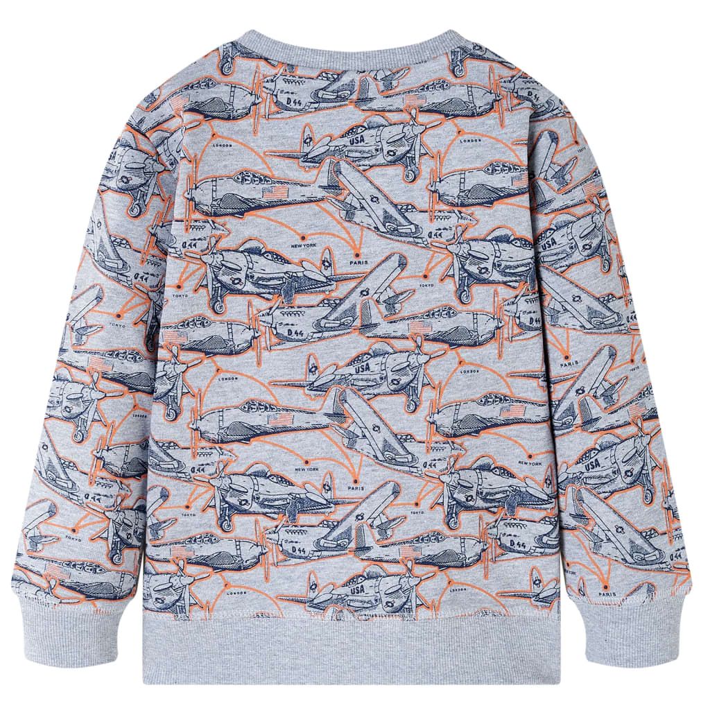 Felpa per Bambini Grigio Mélange 92 vidaXL