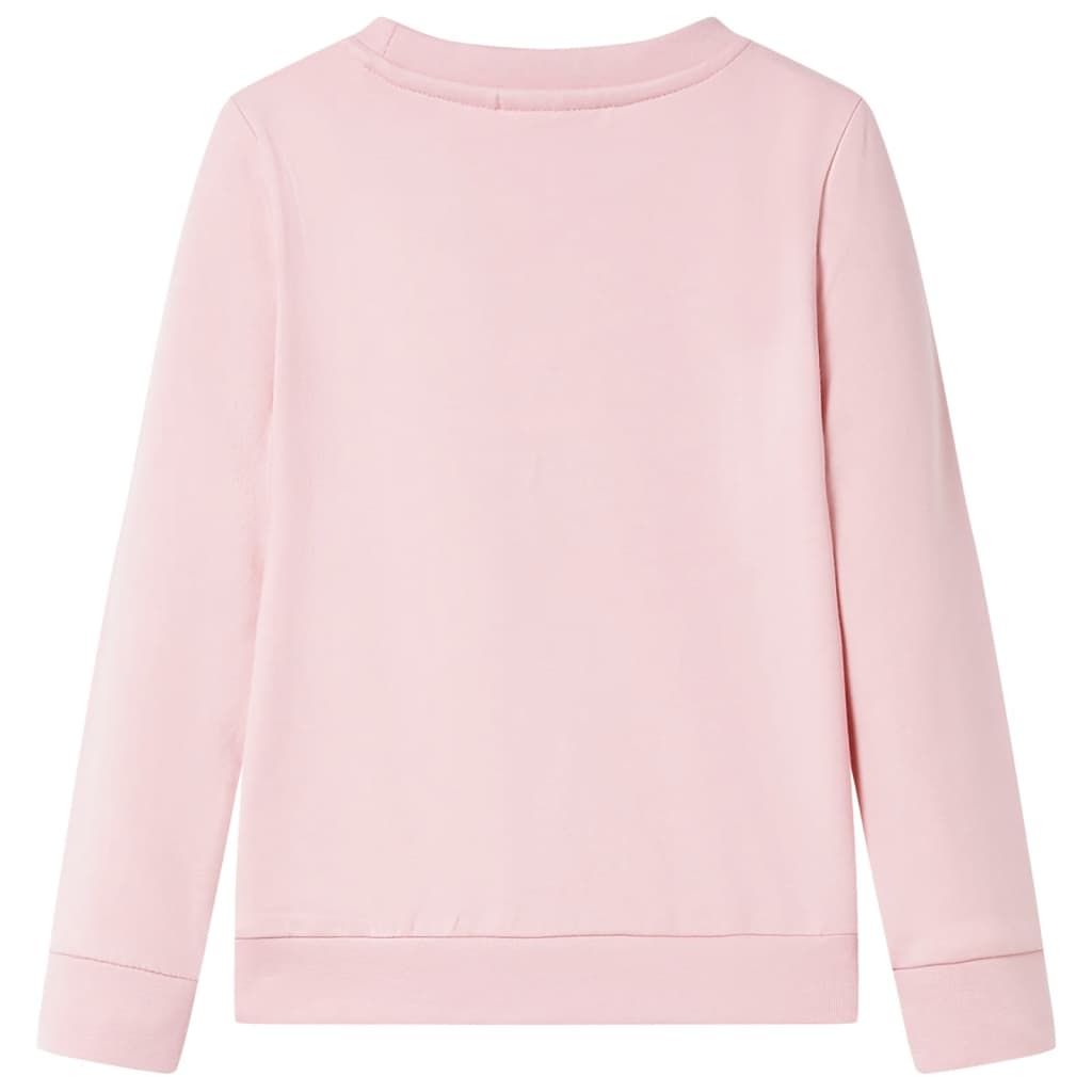 Felpa da Bambina Rosa Chiaro 128 vidaXL