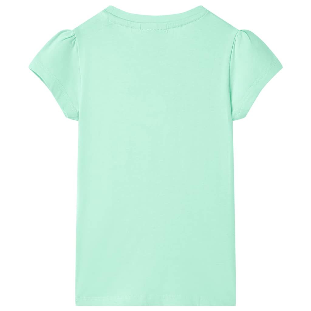 Maglietta da Bambina Verde Brillante 116 vidaXL