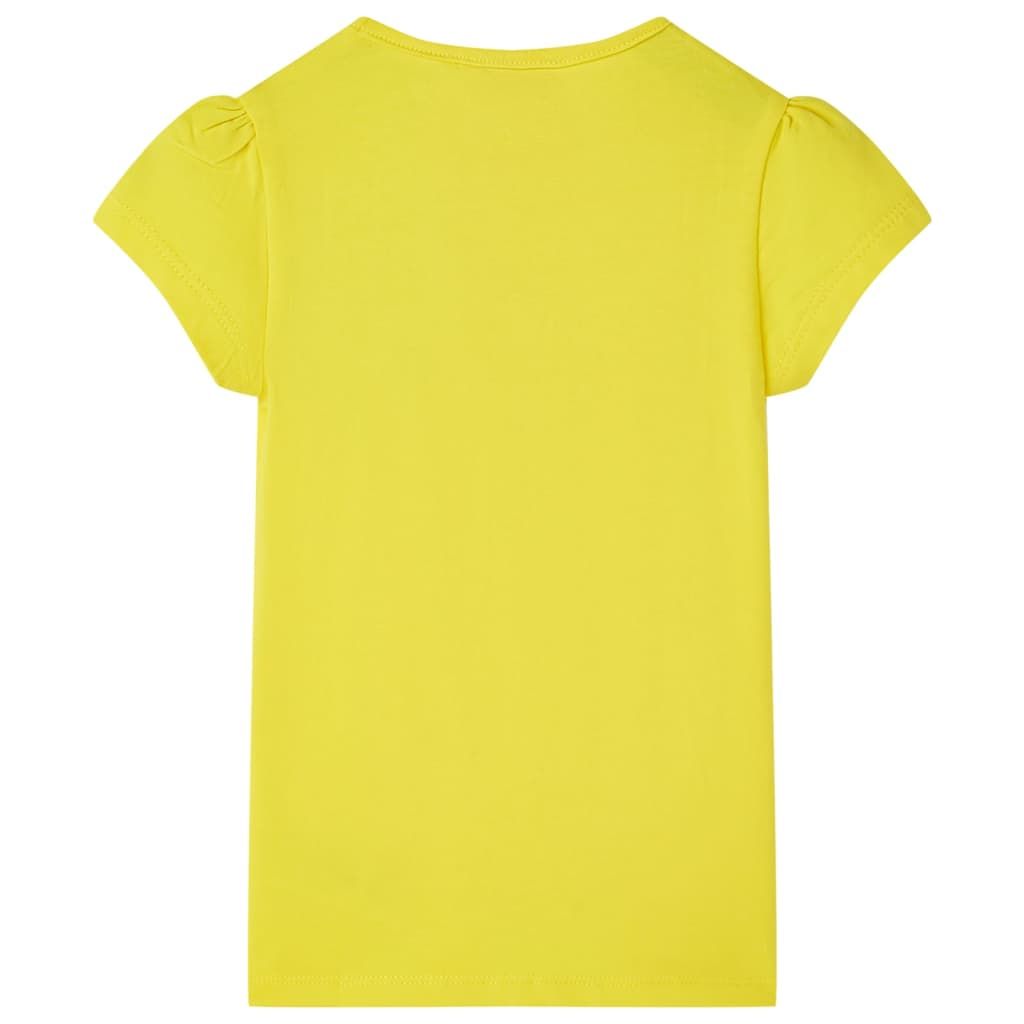 Maglietta per Bambine Giallo Brillante 140 vidaXL