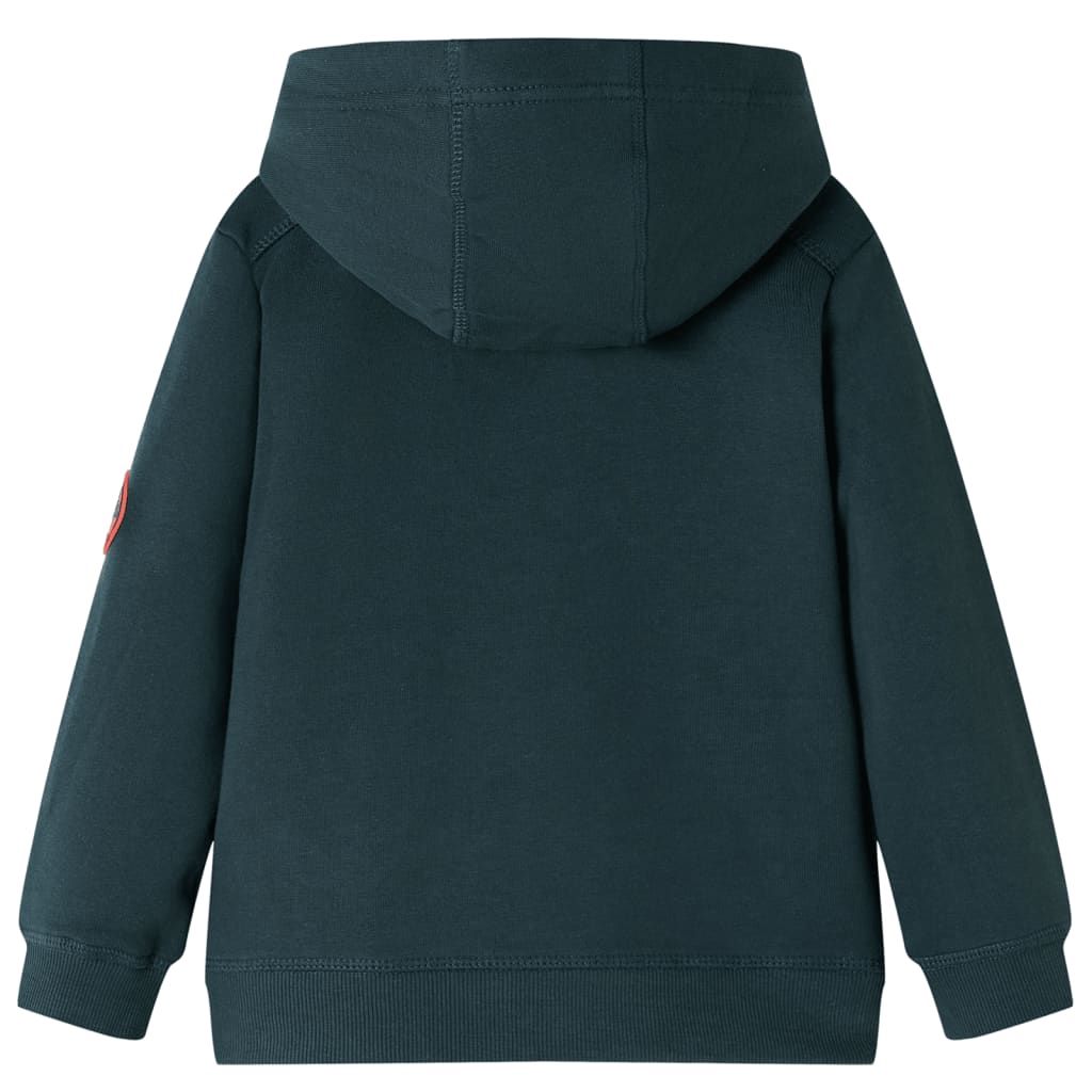 Felpa con Cappuccio per Bambini Verde Scuro 140 vidaXL