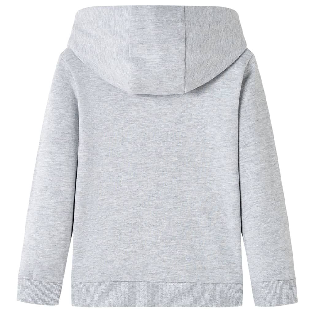 Felpa da Bambino con Cappuccio Grigio Mélange e Arancione 104 vidaXL