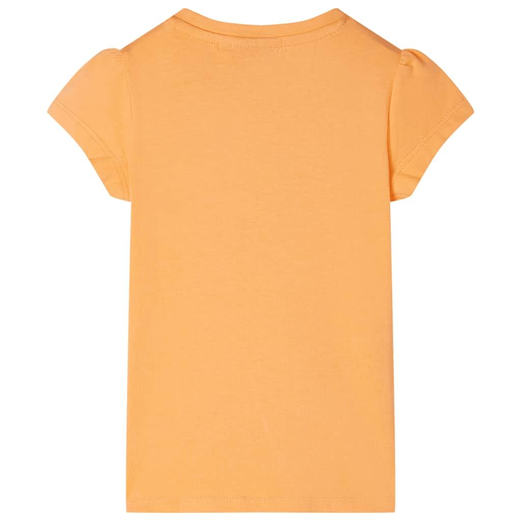 Maglietta per Bambini Arancione Brillante 116 vidaXL