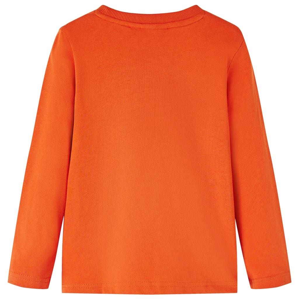 Maglietta da Bambino Maniche Lunghe Arancione 92 vidaXL